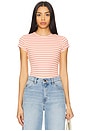 view 1 of 5 Madelyn Tee in Orange Multi Stripe