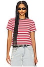 view 1 of 5 Liana Tee in Red Multi Stripe