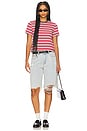view 4 of 5 Liana Tee in Red Multi Stripe