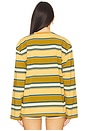view 3 of 4 Ella Top in Moss Green Stripe