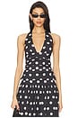 view 1 of 4 Deven Top in Black Polka Dot