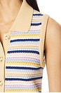 view 5 of 5 Donna Polo Top in Tan & Pink Multi