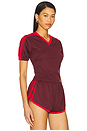 view 2 of 4 Adina Top in Burgundy & Red