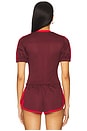 view 3 of 4 Adina Top in Burgundy & Red