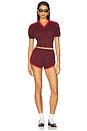 view 4 of 4 Adina Top in Burgundy & Red