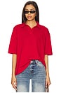 view 1 of 4 Tara Polo Top in Cherry Red