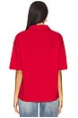 view 3 of 4 Tara Polo Top in Cherry Red