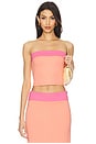 view 1 of 4 Tulip Top in Coral & Pink