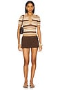 view 4 of 4 Lucia Polo Top in Brown Multi