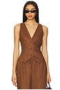 view 1 of 4 Asa Vest in Chocolate
