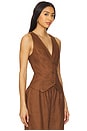 view 2 of 4 Asa Vest in Chocolate