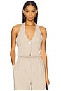 view 1 of 4 Aria Vest in Taupe Neutral