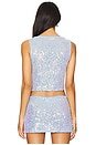 view 3 of 5 Erin Sequin Top in Light Blue Sequin