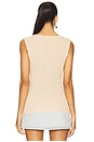 view 3 of 4 Lizzy Tie Front Vest in Beige