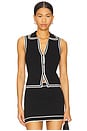 view 1 of 4 Azariah Knit Vest in Black & White