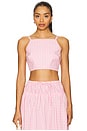 view 1 of 5 Aimee Crop Top in Pink Gingham