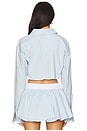 view 3 of 4 Palmer Cropped Top in Baby Blue