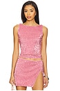 Selma Top in Light Pink Sequin