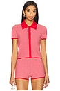 view 1 of 5 Parker Knit Top in Red & Off White