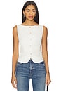 Jackie Top in White Linen