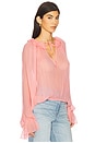 view 2 of 4 Evelyn Sheer Top in Rose Pink