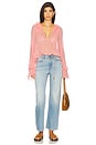 view 4 of 4 Evelyn Sheer Top in Rose Pink