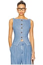 view 1 of 4 Agathe Vest Top in Light Denim