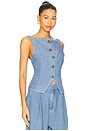 view 2 of 4 Agathe Vest Top in Light Denim