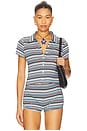 view 1 of 5 Lorraine Top in Blue Stripe Multi
