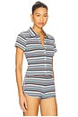 view 2 of 5 Lorraine Top in Blue Stripe Multi