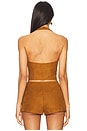 view 3 of 4 Noella Faux Suede Top in Camel