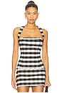 view 1 of 4 Monroe Top in Black & Ivory Gingham