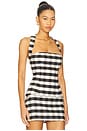 view 2 of 4 Monroe Top in Black & Ivory Gingham