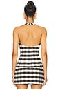 view 3 of 4 Monroe Top in Black & Ivory Gingham