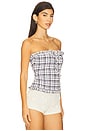 view 2 of 5 Katrina Top in Navy Blue Plaid