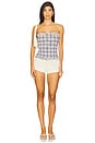 view 4 of 5 Katrina Top in Navy Blue Plaid