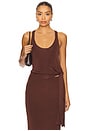 view 1 of 4 Elsy Tie Tank Top in Dark Brown
