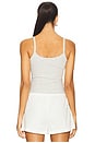view 3 of 4 Lucy Tank Top in Grey & White Stripe