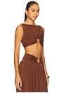 view 2 of 4 x Yhasmina Ferrara Lotte Top in Chocolate Brown