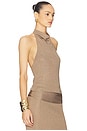 view 2 of 4 Renna Cowl Neck Sleeveless Top in Metallic Bronze