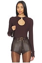 view 1 of 4 Adeline Top in Dark Brown