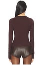 view 3 of 4 Adeline Top in Dark Brown