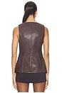 view 3 of 4 Jordan Faux Leather Top in Dark Brown