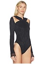 view 3 of 6 Edie Bodysuit in Black Metallic