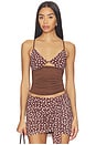 view 1 of 4 Judith Top in Chocolate Brown Polka Dot
