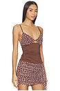 view 2 of 4 Judith Top in Chocolate Brown Polka Dot