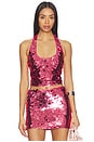 view 1 of 5 Mia Embellished Top in Hot Pink Sequin
