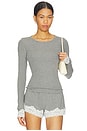 view 1 of 4 Melow Top in Heather Grey