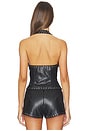 view 3 of 4 Bella Faux Leather Top in Black