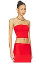 view 2 of 4 Shania Knit Tube Top in Tomato